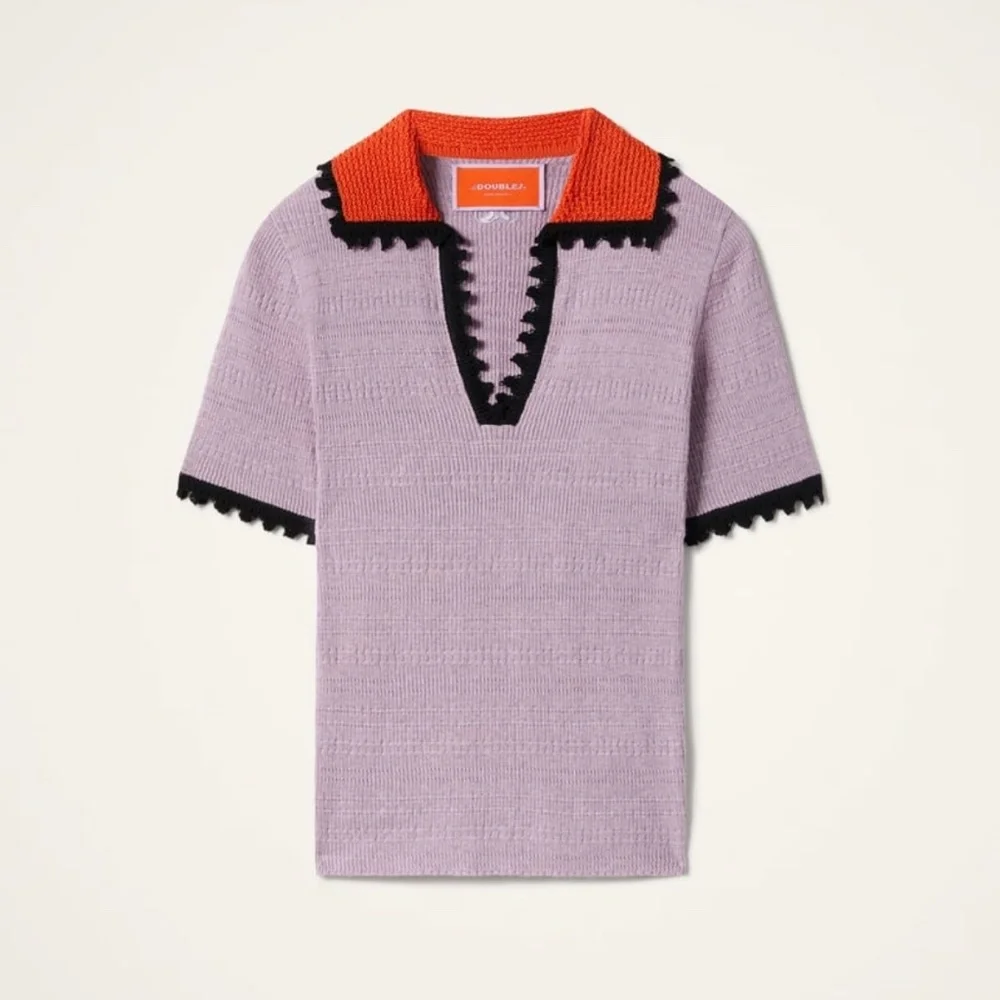 LA DoubleJ Lilac and Orange Knit Top - Picture 2 of 4